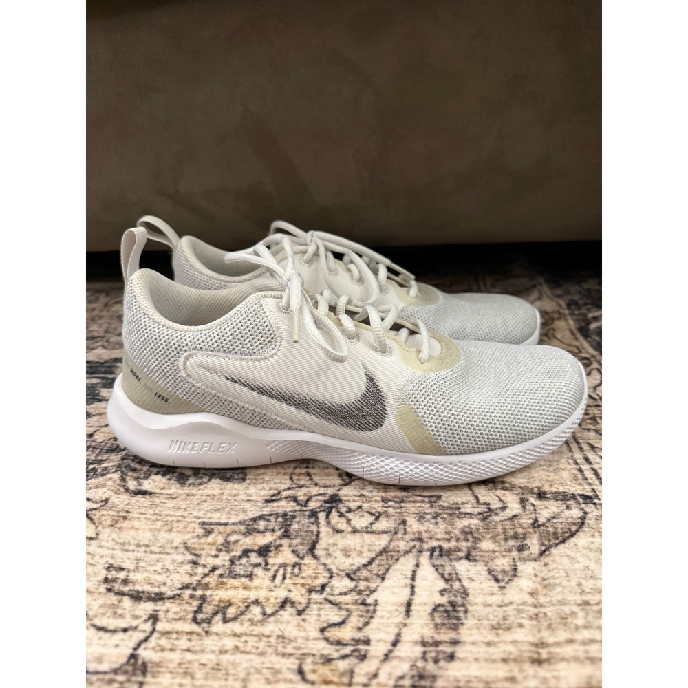 Nike Flex Experience Run 10 White Running Sneakers Workout Gym Women's - 8